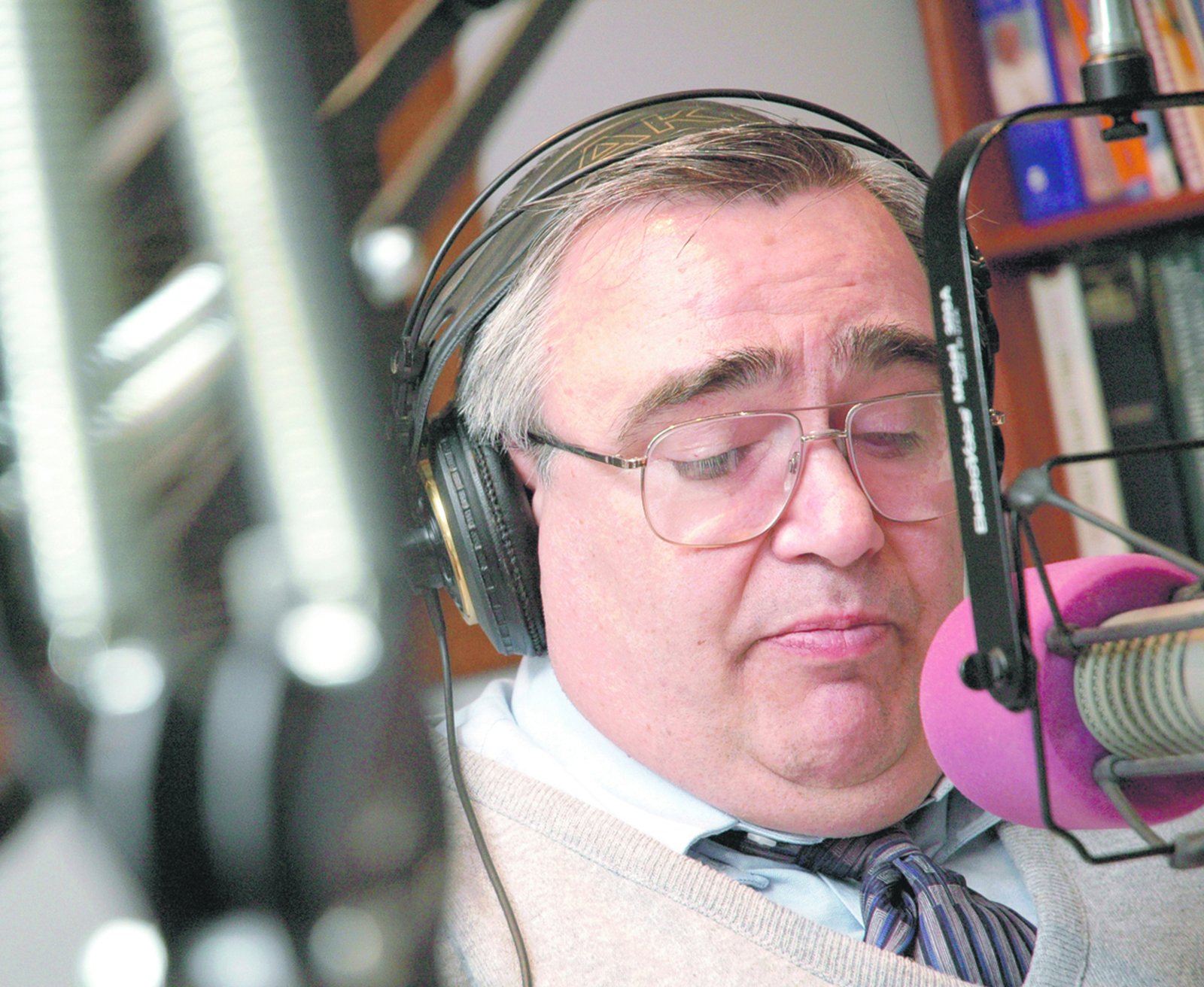 Al Kresta is pictured in the radio booth in this undated file photo. After a dramatic reversion to the Catholic faith of his youth, Kresta found a home as the leader of a budding radio apostolate, building Ave Maria Communications into one of the most respected Catholic media ministries in the country.