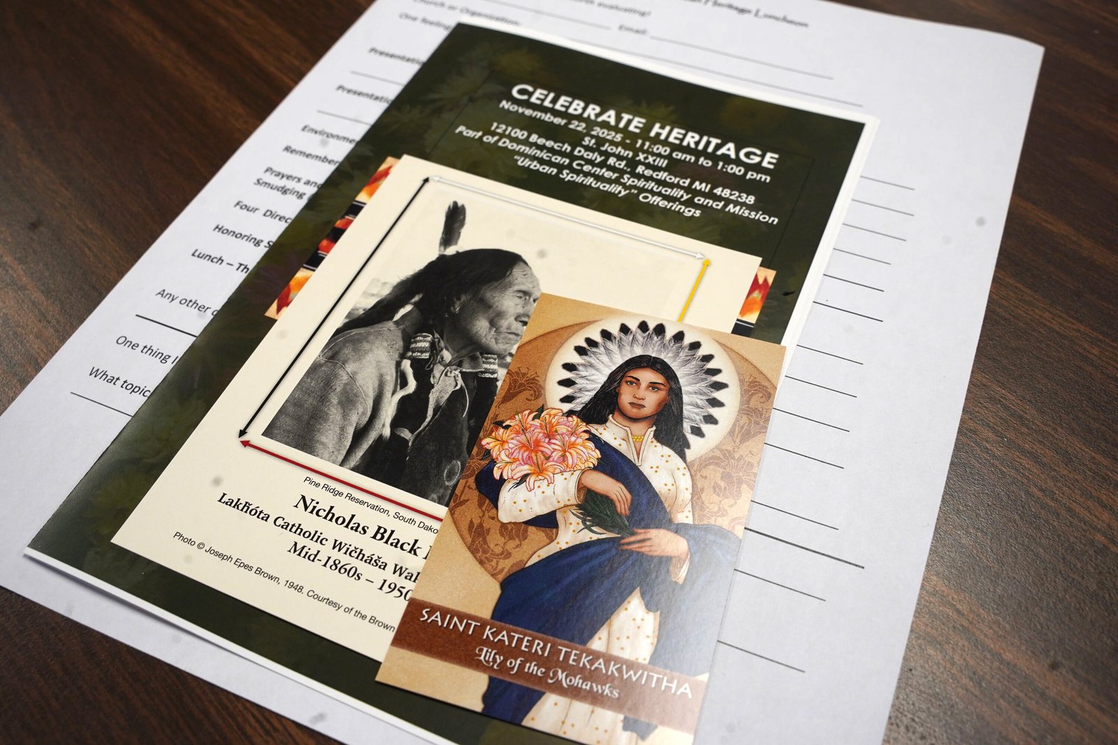 The Nov. 22 event was sponsored by the Archdiocese of Detroit's Office of Cultural Ministries along with the St. Kateri Tekakwitha-Nicholas Black Elk Circle and the Adrian-based Dominican Center: Spirituality for Mission in honor of Native American History Month.