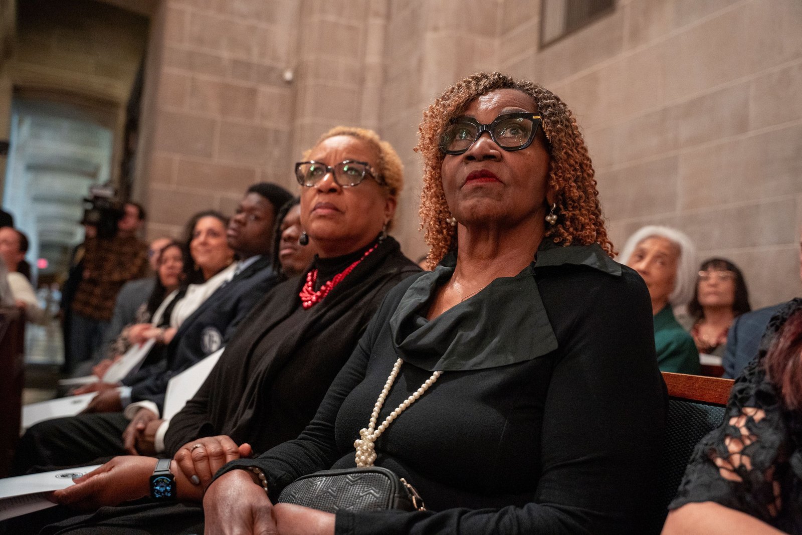Members of the faithful listen as Archbishop Weisenburger gives his first homily as archbishop of Detroit. (Valaurian Waller | Detroit Catholic)