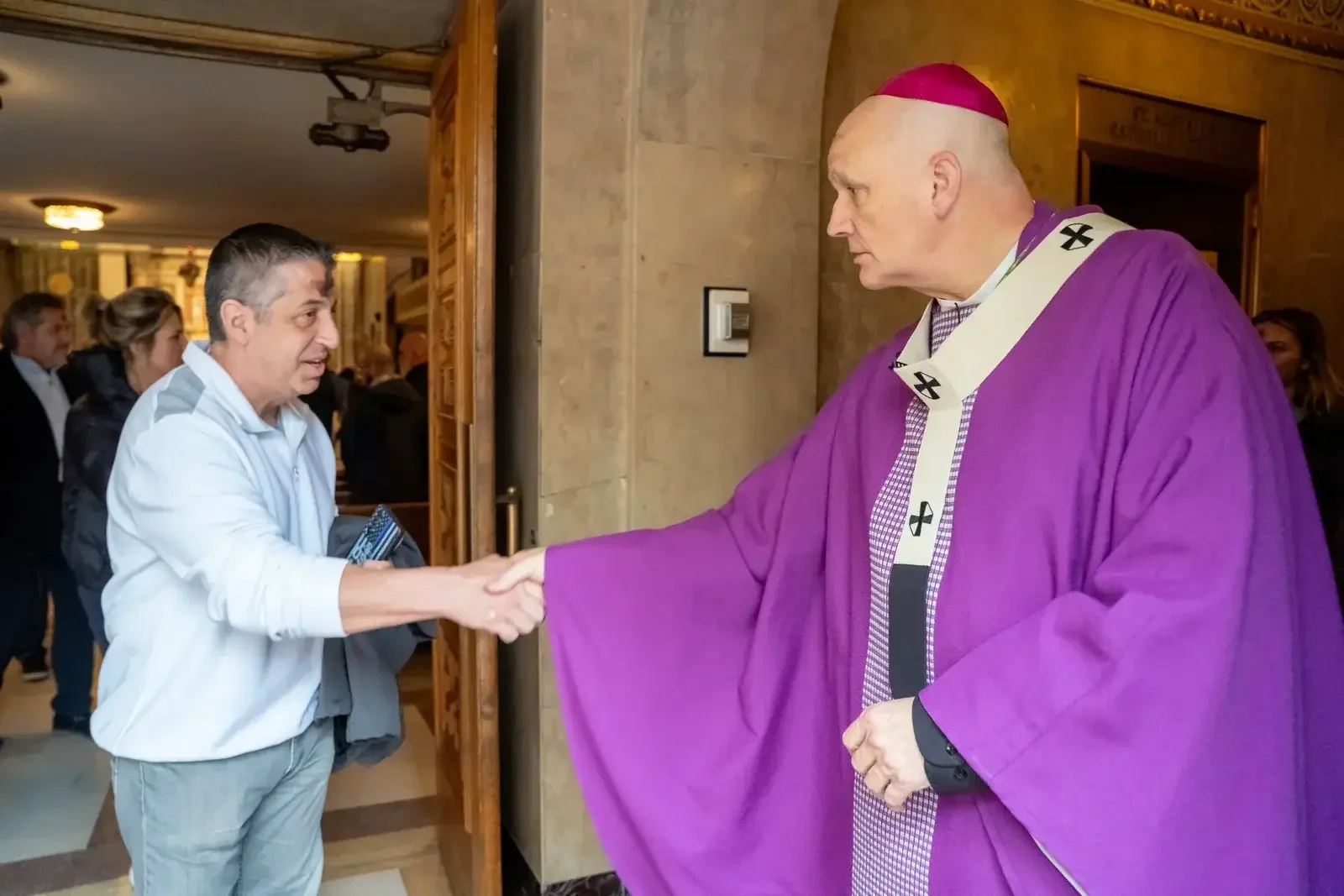 “When we leave this church today marked with those ashes, what we’re telling the world is we’re not better than them, we’re exactly like (them), and how wonderful it would be if (they) would come along with us,” Archbishop Weisenburger said.