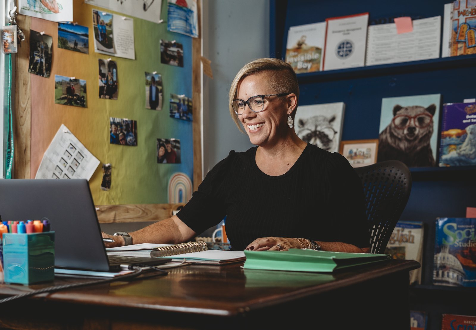 “Catholic identity is very important in our school,” said Amy Cousino, principal of St. Joseph Catholic School in Erie. “One of the things we have implemented is a virtue of the week, and our classroom management system is based on those virtues. Students cultivate those in their everyday lives, and we have a strong sense of the Catholic faith here.” (Photos by Valaurian Waller | Detroit Catholic)