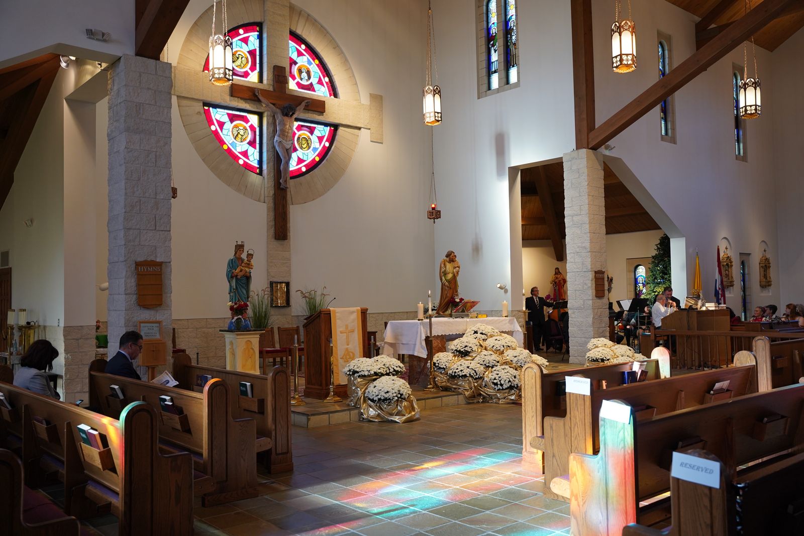 The interior of St. Lucy Croatian Parish in Troy. The Croatian Catholic community of Southeast Michigan moved to St Lucy's in 1996 after previously being at St. Jerome Croatian Catholic Church on 8 Mile in Detroit.