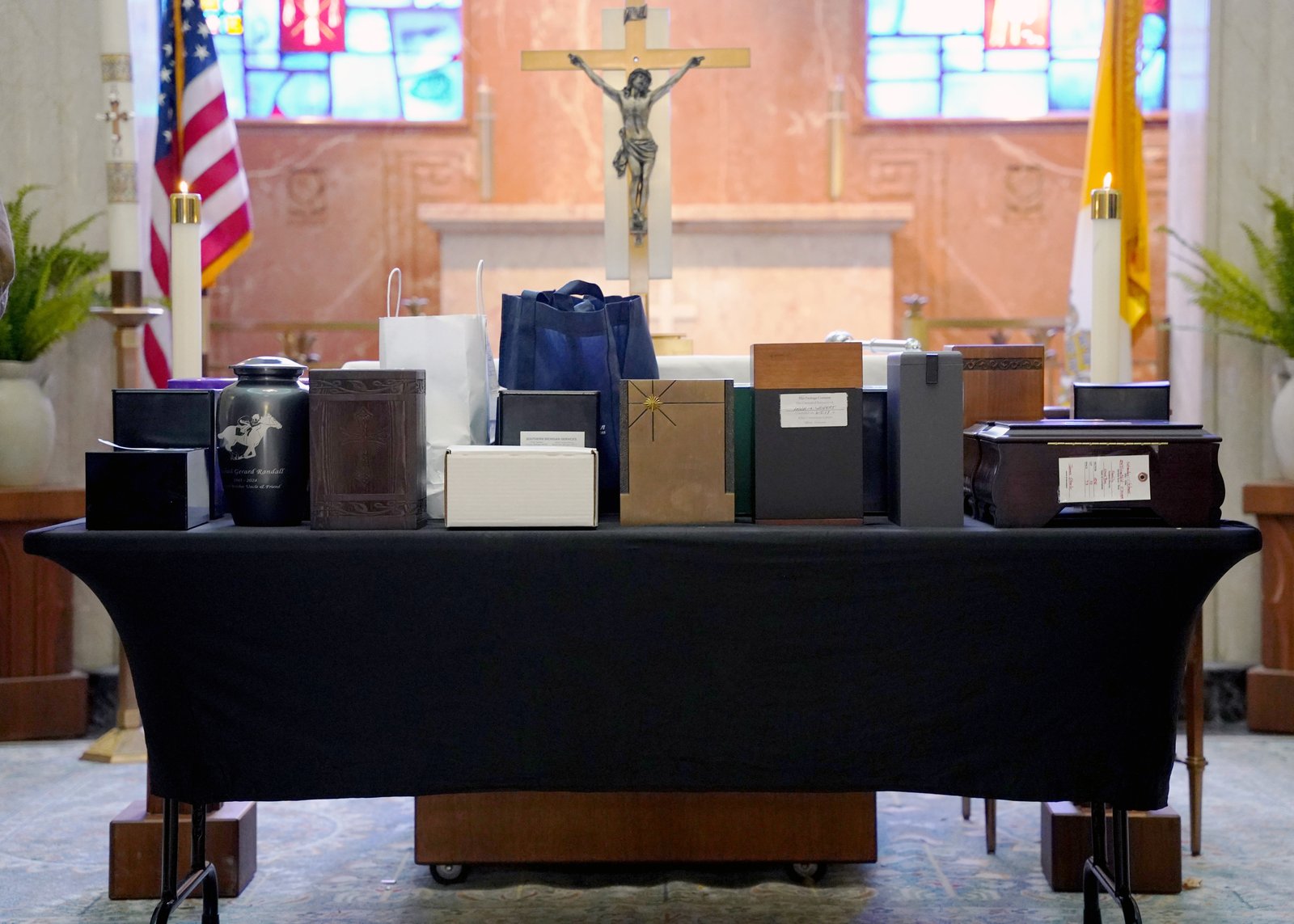 The 22 cremains were brought to the cemetery for a committal service organized by Howe Peterson Funeral Home.