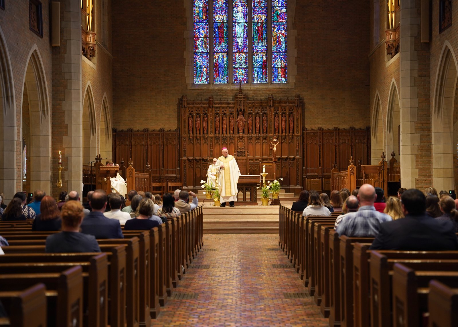 The workshop began with Mass celebrated by Detroit Archbishop Edward J. Weisenburger in Sacred Heart Major Seminary's chapel.