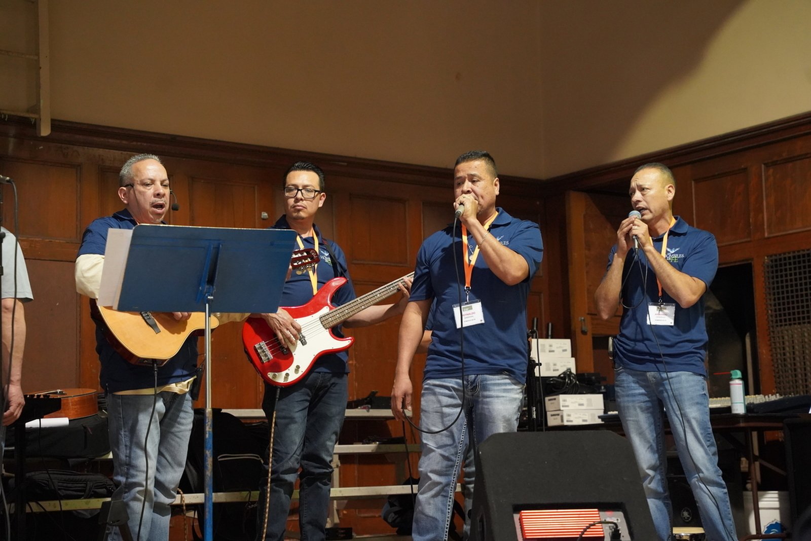 Praise and worship music filled the gymnasium during the 16th Hispanic Men's Conference, which drew 450 men from across the Archdiocese of Detroit.