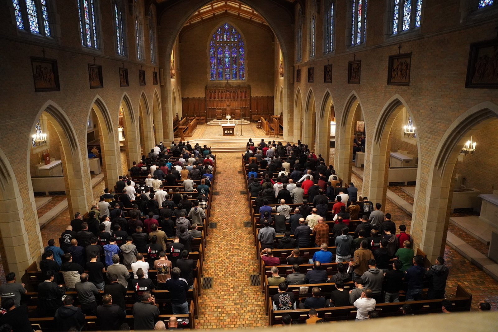 "Seeing the church full of men at Mass was something that gave me great pleasure, because sometimes men are a little more reluctant than women to be closer to God," Fr. Núñez said.