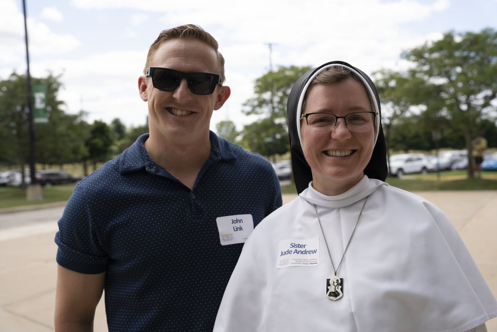 Sr. Jude Andrew, OP, is pictured with her brother, John Link. He was one of the many family members of the sisters to attend the event.
