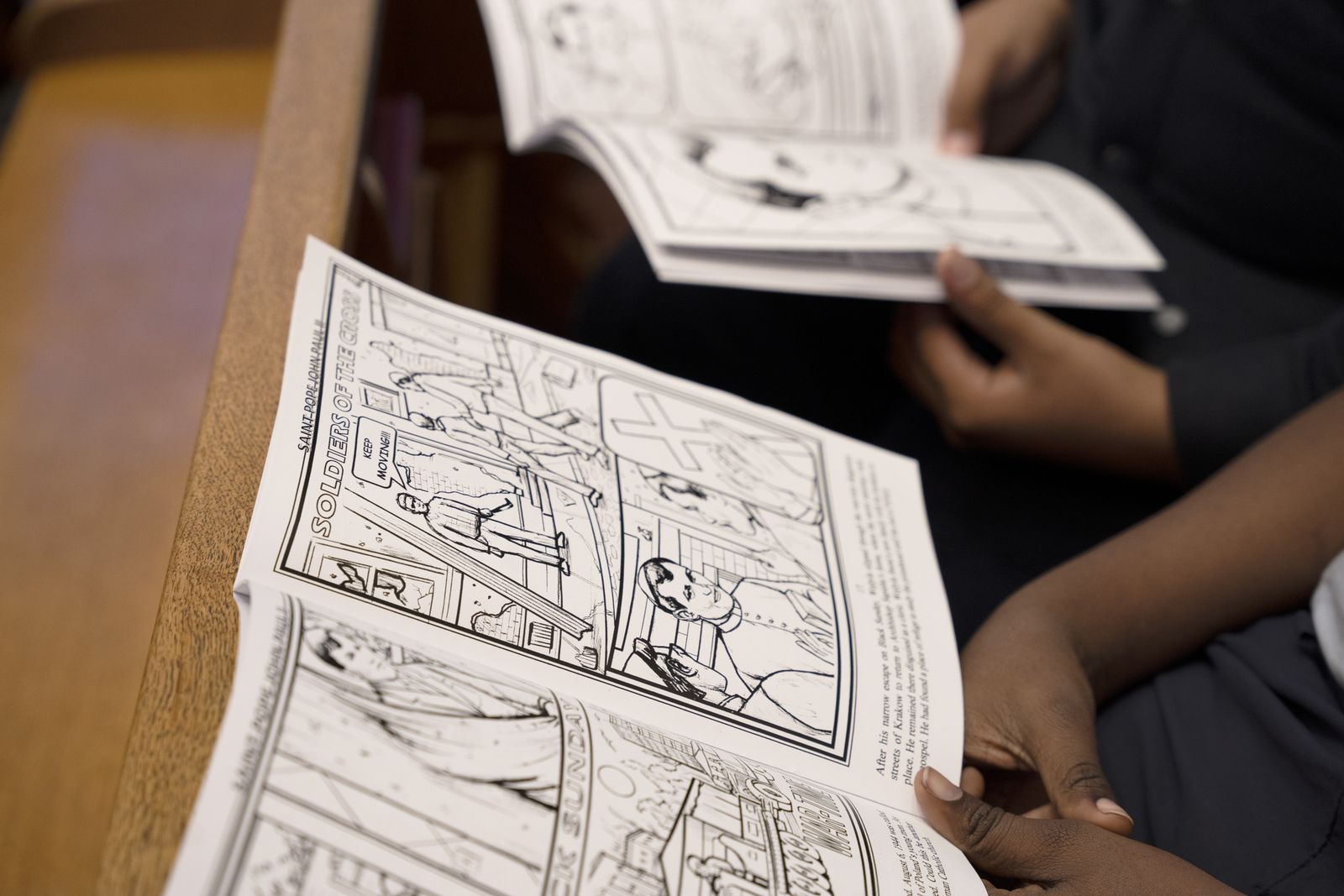Henley and Lewis said that they made the coloring book to give children a chance to learn about Pope St. John Paul II so they can emulate his example.