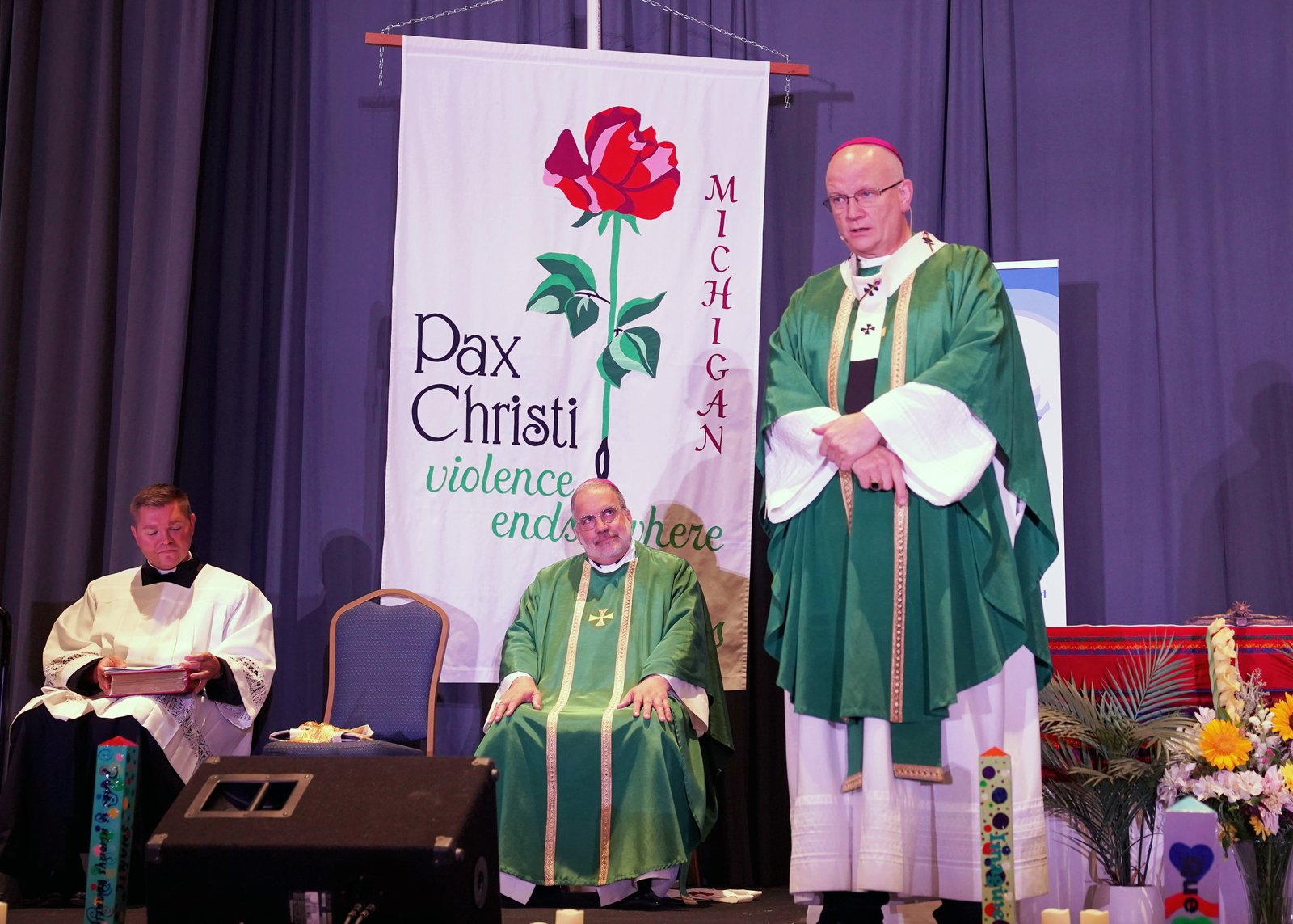 In his homily, Archbishop Weisenburger addressed the Gospel passage from St. Luke, in which Jesus introduces the Our Father to his followers.