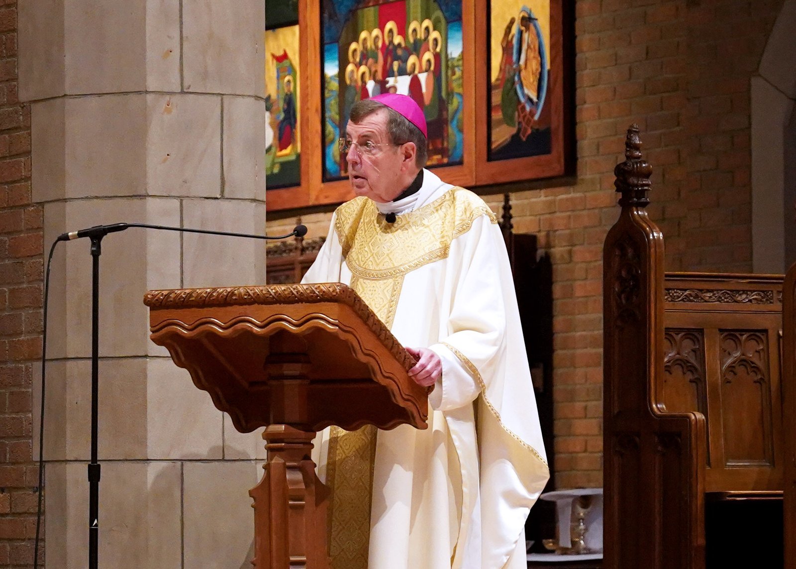 In his keynote address following Mass, Archbishop Vigneron said that there is beauty in the small acts of service carried out by liturgical ministers.