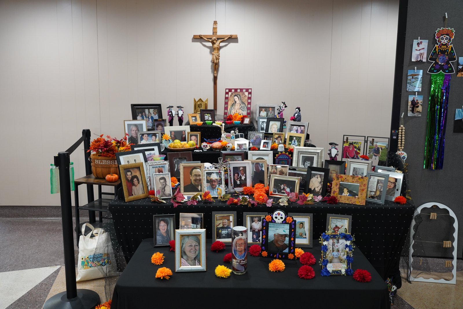 Participants at the CFCS event were encouraged to bring photos of deceased loved ones to the community ofrenda.