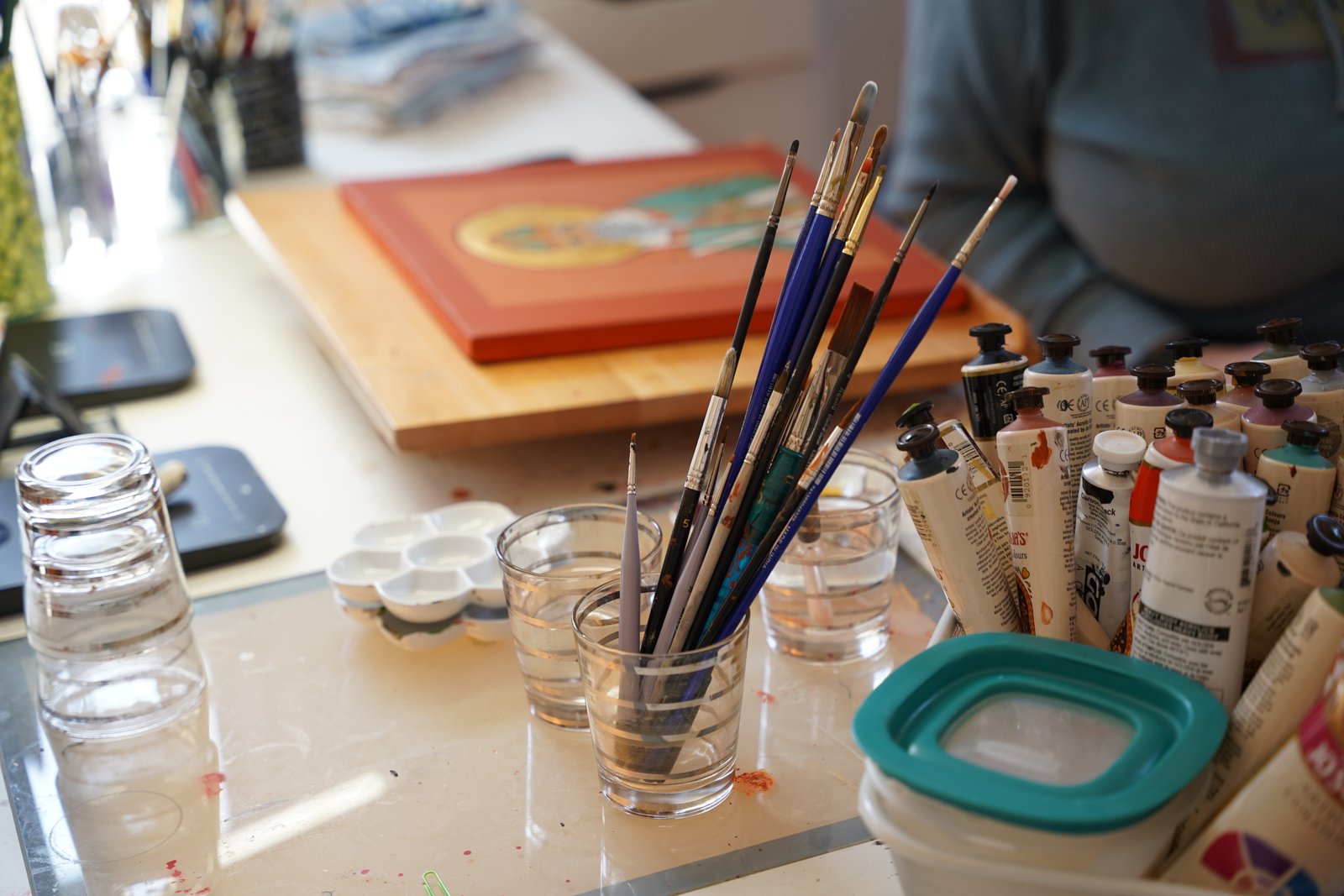 Crombie said God is the author of her icons, and she is just the instrument God uses to create them.