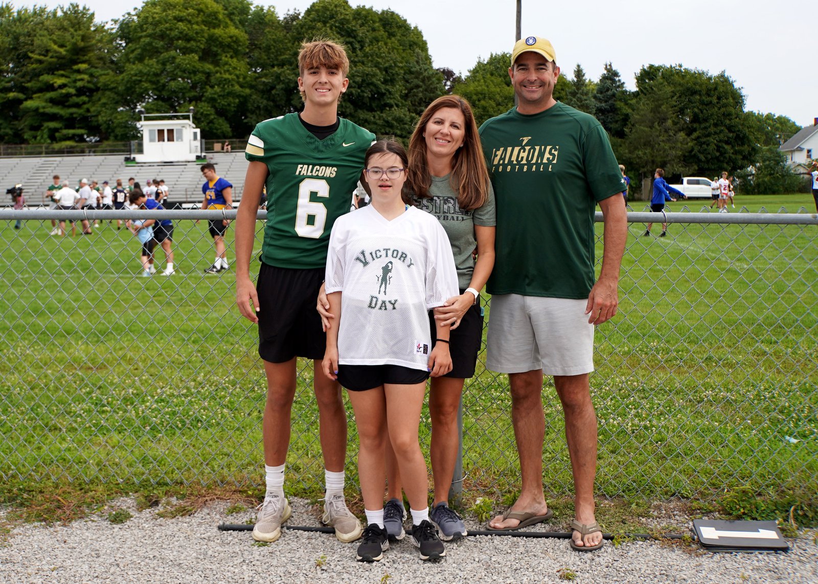The Schafer family from left to right: Bennet, Mairin, Claire and Greg.