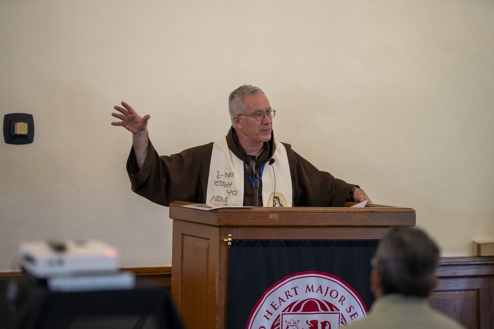 Fr. Alex Kratz, OFM, spiritual director of Terra Sancta Ministries in Pontiac, spoke about the historical context of Our Lady of Guadalupe's appearance before St. Juan Diego on Tepeyac Hill in 1531 overturned a culture of death in the former Aztec Empire into a culture of life in what is now Mexico.