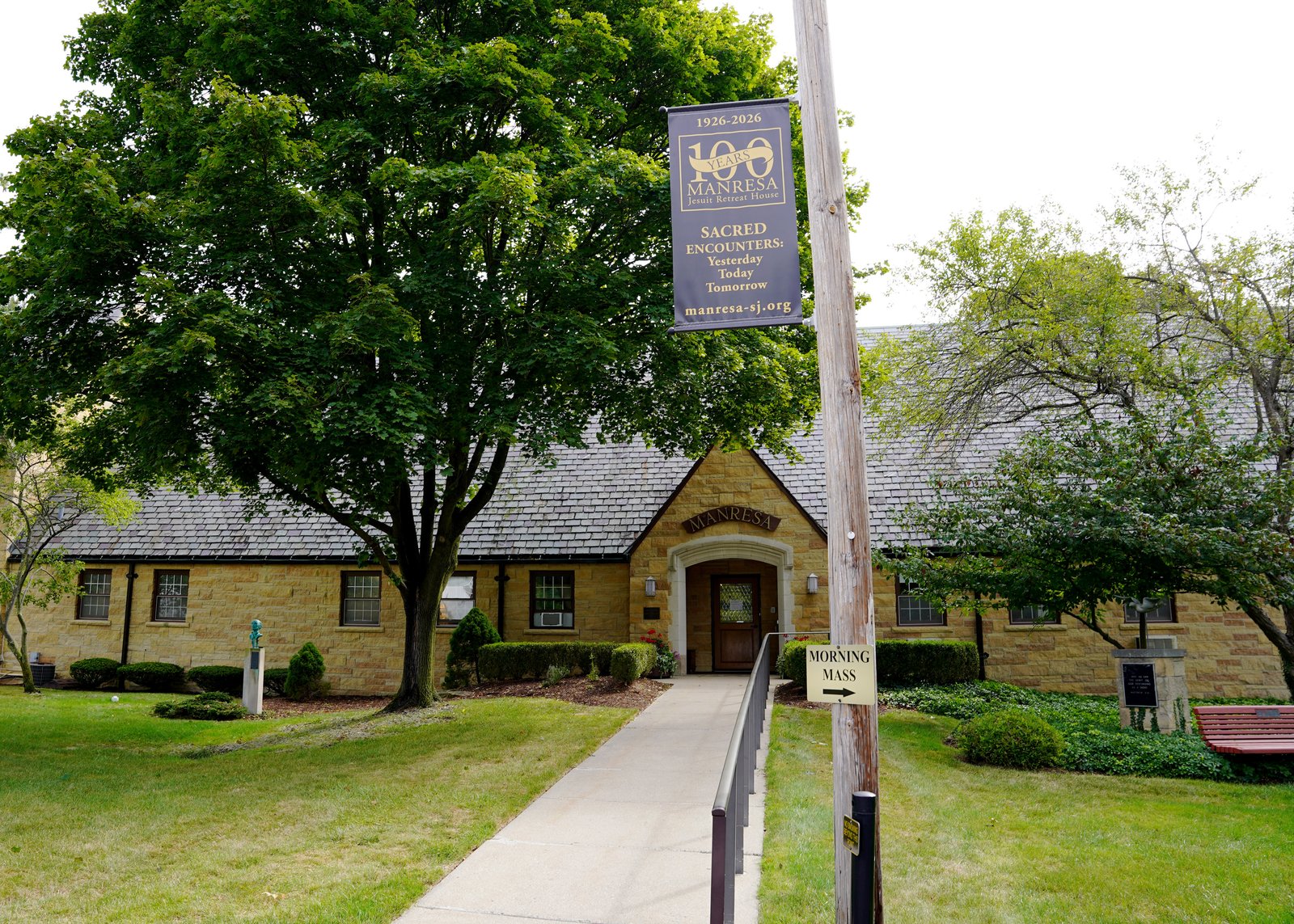 The retreat house today. The building was expanded first in the 1950s, then again in the 1960s and again in the 1980s. Each addition added more bedrooms, small chapels and administrative officers. (Photo by Gabriella Patti | Detroit Catholic)