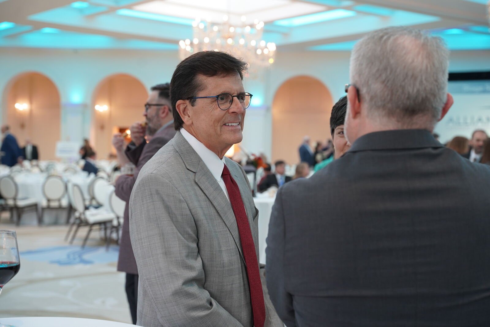 Detroit TV personality Chuck Gaidica served as the emcee for the gala, thanking donors for their pledges to support the day-to-day operations of the recently reopened Center for the Works of Mercy on Woodward Avenue.