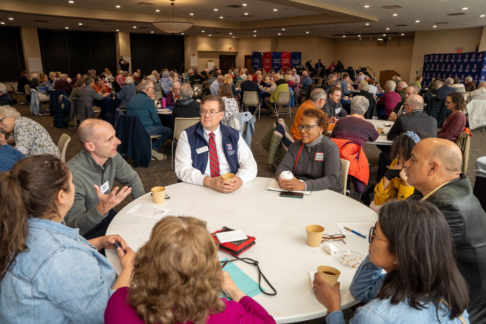 After listening to the panelists' presentations, attendees participated in synodal-style table discussions during the discernment portion of the event.