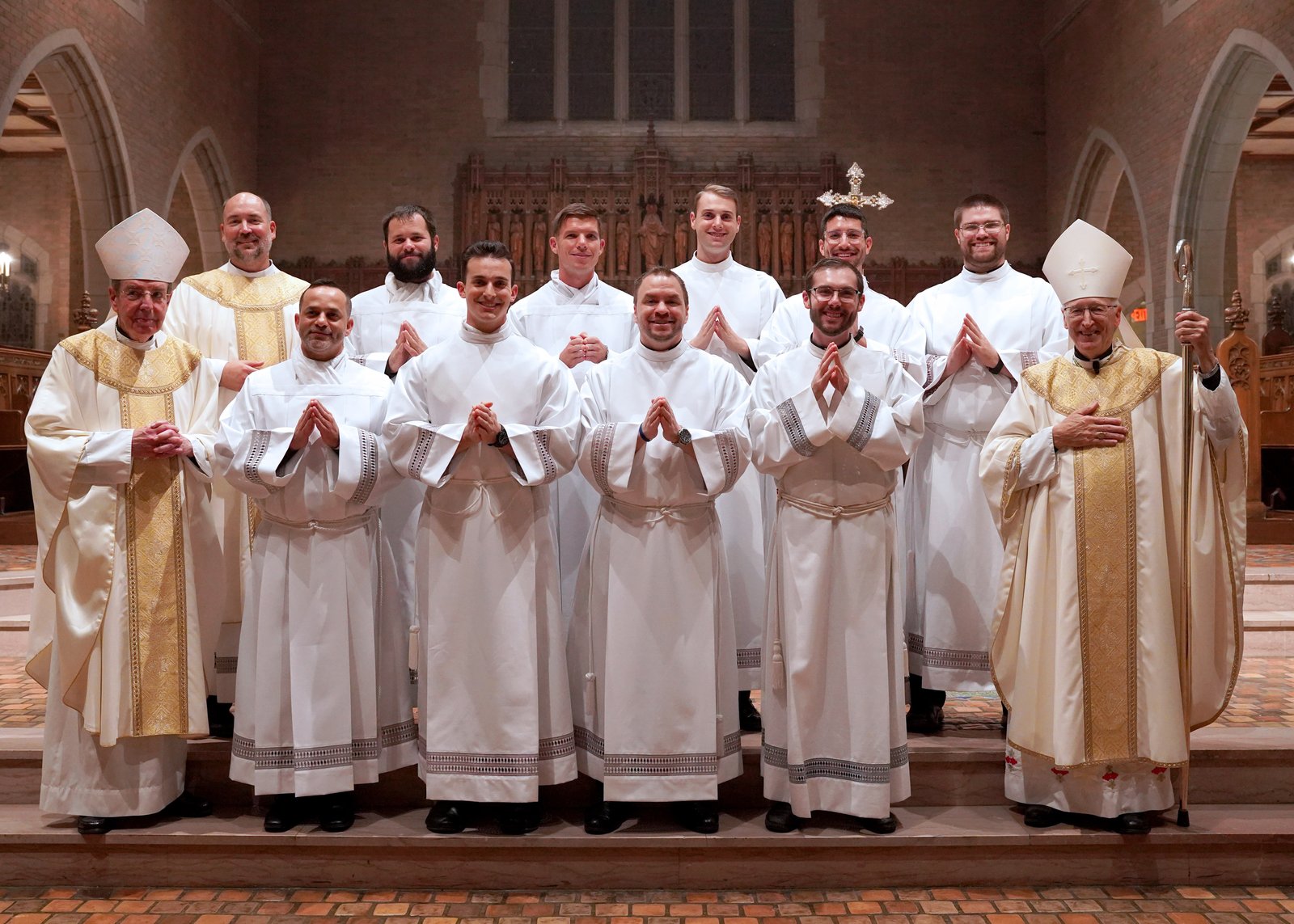 Bishop Boyea installed nine third-year seminarians in the ministry of acolyte: Christopher Jacob Belanger (Diocese of Gaylord); Charles James Bemiss (Archdiocese of Detroit); James Burleson Bonar (Diocese of Lansing); Paul Edward Keenan (Diocese of Lansing); Joseph Gerald Lennon (Archdiocese of Detroit); Bro. Gregory Rice, SOLT (Society of Our Lady of the Most Holy Trinity); Anthony Sean Riley (Archdiocese of Detroit); Hector Albeiro Saldarriaga Cadavid (Diocese of Kalamazoo); and Ethan Douglas Wilcox (Diocese of Marquette).