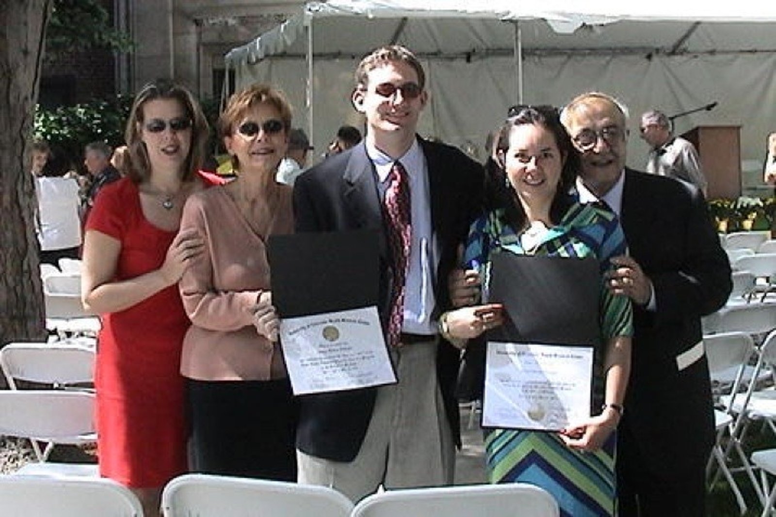 Marco DeCapite and his wife, Allison, along with his sister, Dana (left), and parents, Marjorie and Armando DeCapite.