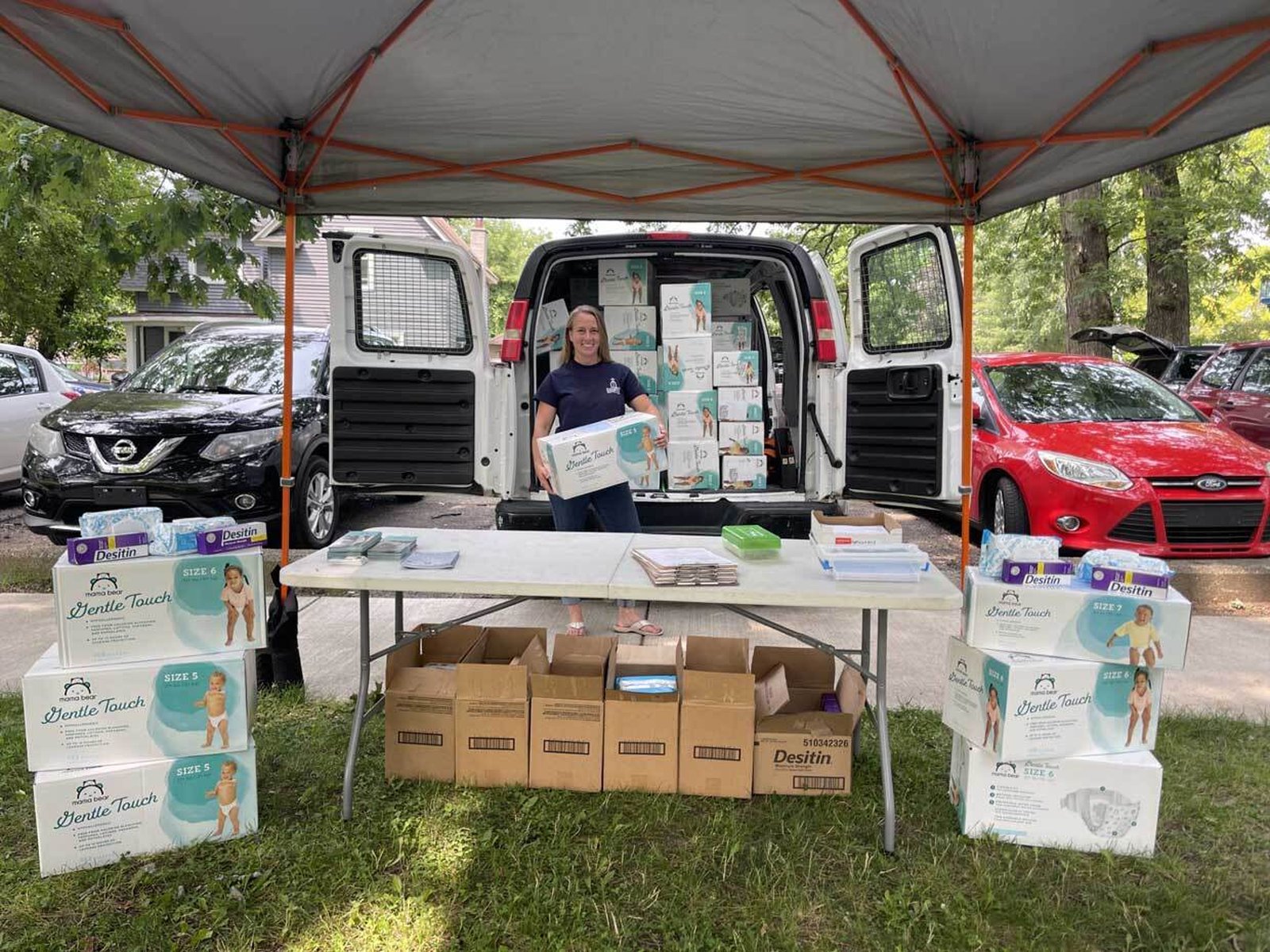 Catholic Charities West Michigan initiated a mobile diaper bank to serve rural west Michigan families in need. (Credit: CCWM)