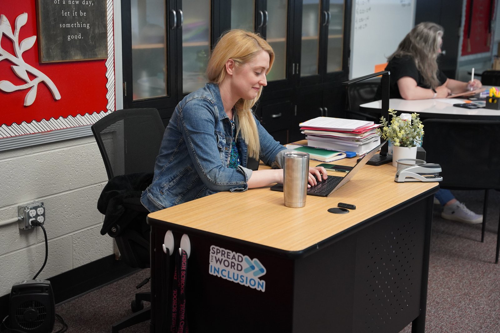 Amanda Parker was hired by Divine Child to be the instructional support specialist for the Good Shepherd Options Program. The program is made possible through a grant Divine Child received from the St. Margaret of Castello Fund.