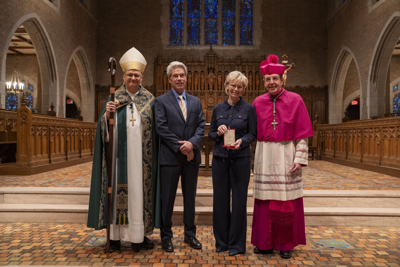 Kathleen McCann, second right, chaired the Archdiocese of Detroit's Catholic Schools Council and is a member of the Catholic Foundation of Michigan's board of directors.