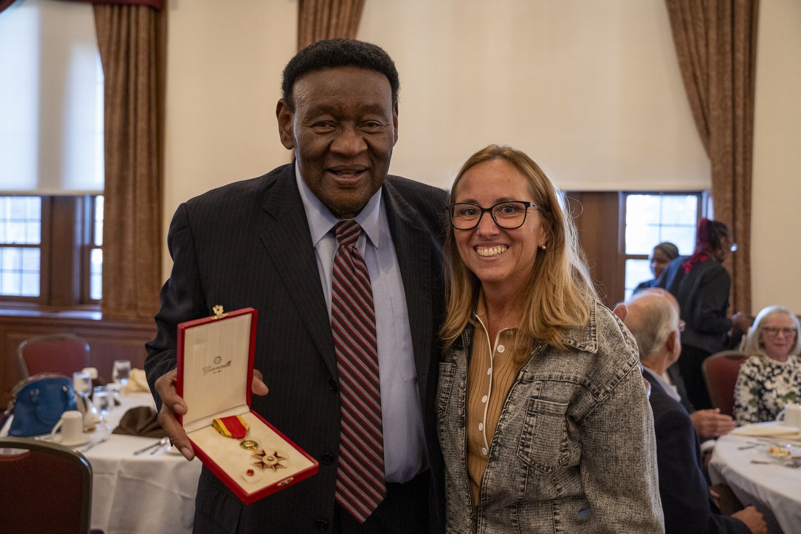 Isaiah (Ike) McKinnon, Ph.D., is a member of the board of trustees for Sacred Heart Major Seminary, served on the board of Catholic Charities USA, served as Detroit's police chief and deputy mayor, and taught as an associate professor of education at the University of Detroit Mercy. In reference to his service in the U.S. Air Force, McKinnon was bestowed as a Knight of the Order of St. Gregory the Great.