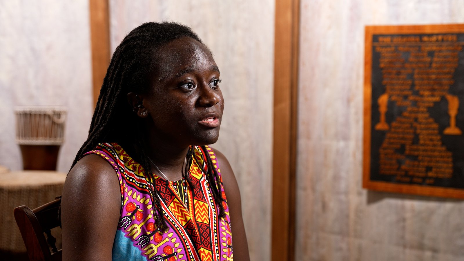 Sr. John Dominic said the young Ugandan storytellers were honored to participate in the series. Many wore traditional Ugandan garb and expressed that being part of the series helped them deepen their connection with their Ugandan heritage.