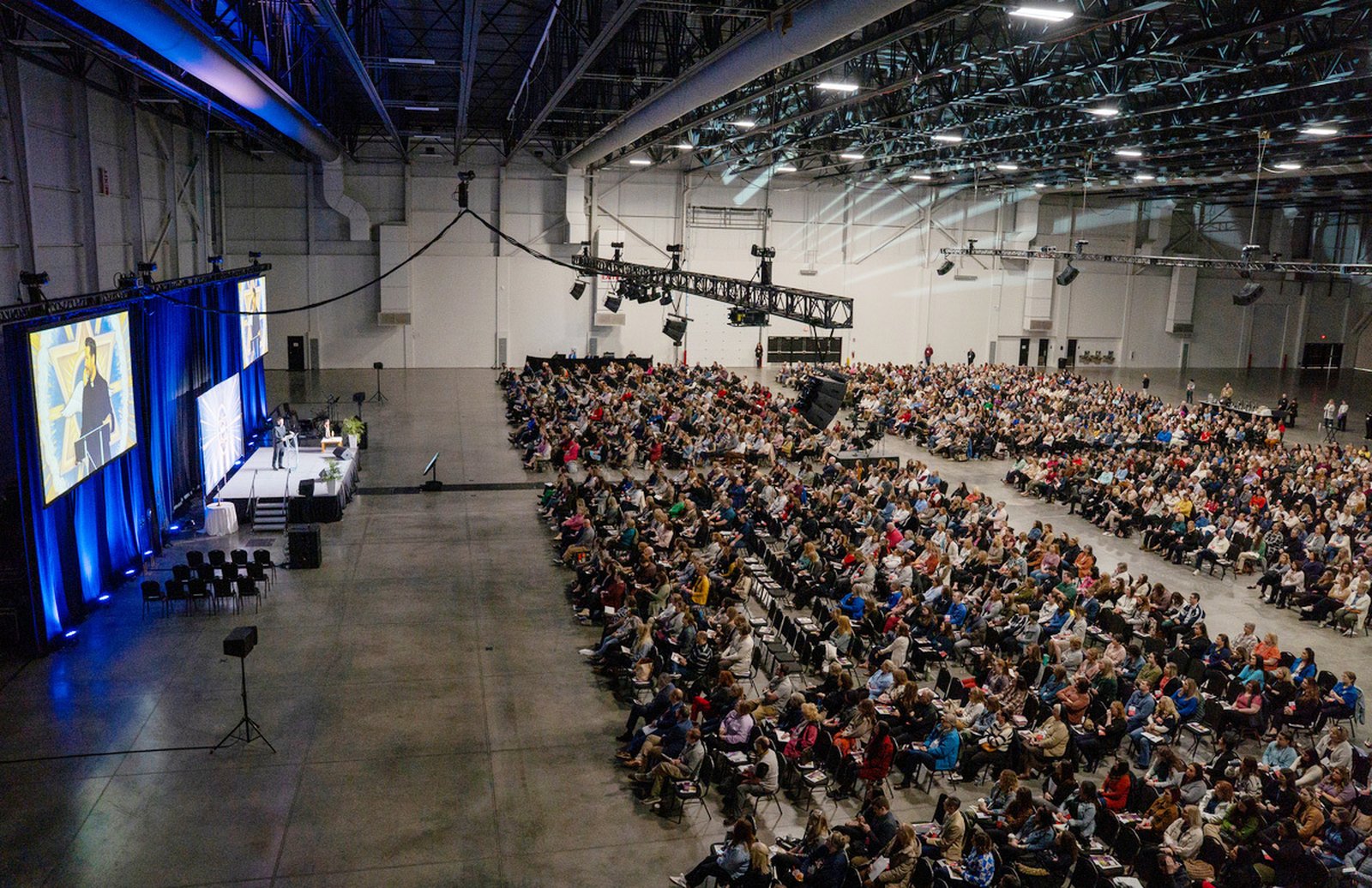 More than 2,000 Catholic school principals, teachers and administrators attended the daylong F.I.R.E. conference, filling the main event space.