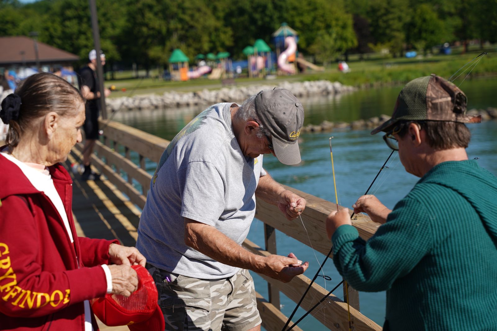 Members of the Knights of Columbus Blessed Solanus Casey Council No. 3797 in St. Clair Shores were on hand to assist the fishers with casting, untangling lines and making sure everyone was having a good time.