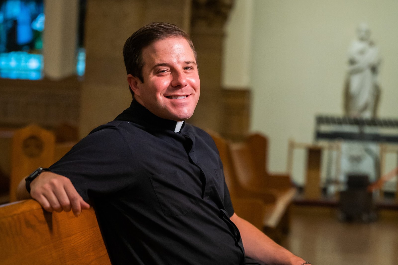 In addition to his dual roles in campus ministry and as director of priestly vocations, Fr. Hood also co-hosts a podcast, "Cinema Verbi," on faith and movies, along with Fr. Brian Meldrum. As a priest with many roles and experiences, Fr. Hood said he hopes to be a resource and a spiritual guide for men seeking God's will in their own lives.