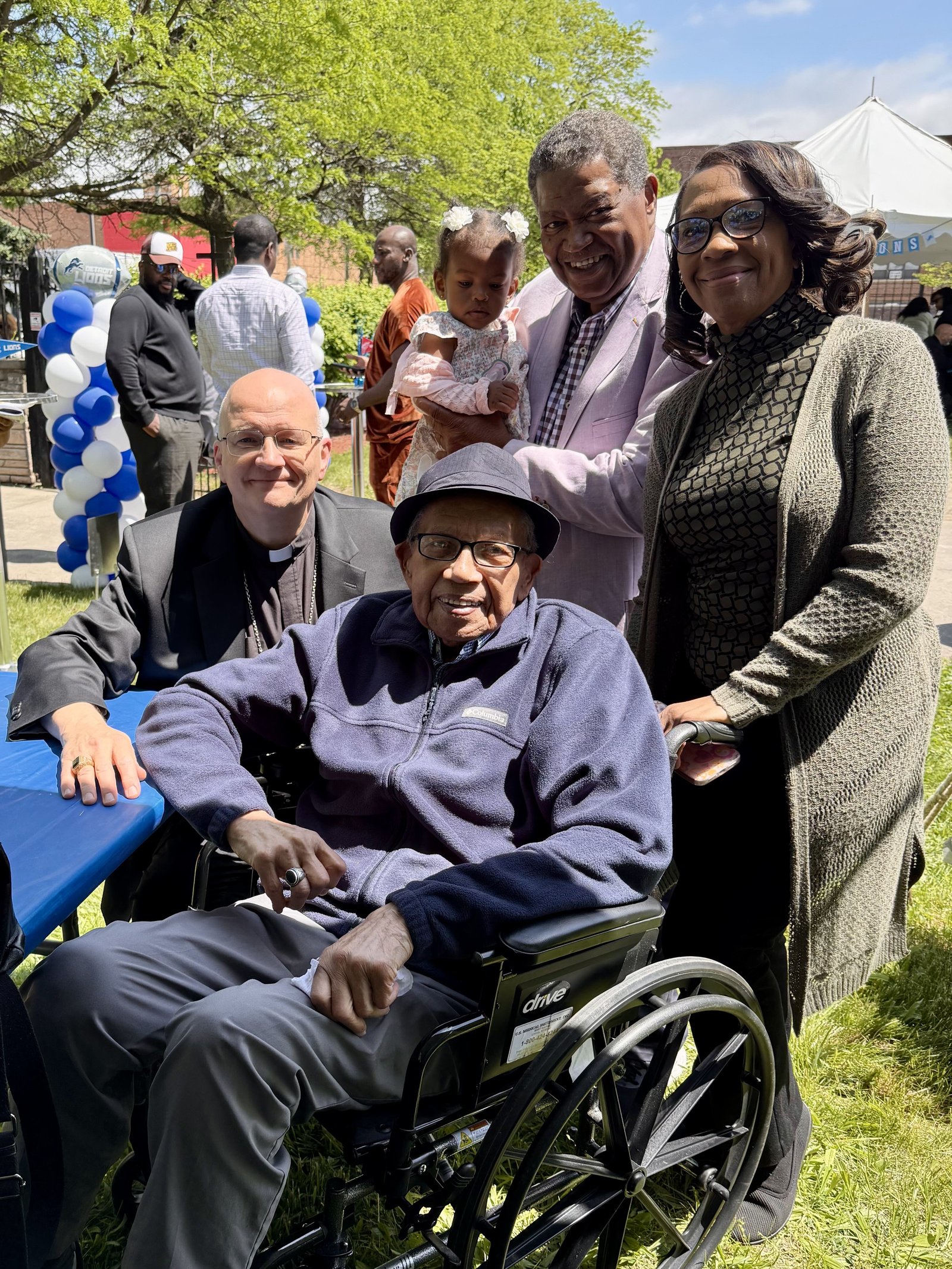 After Mass, Archbishop Weisenburger greeted St. Moses the Black parishioners, including Ron Teasley, 98, the second-oldest living former Negro Leagues baseball player, and members of his family. Teasley also is a beloved former high school teacher and coach and a longtime member of the St. Moses the Black community.