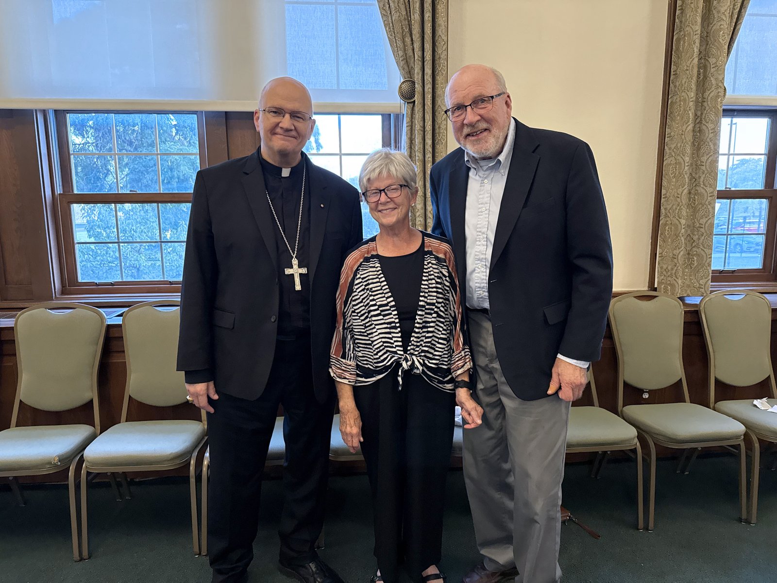 On Saturday, Sept. 20, Archbishop Weisenburger joined friends and benefactors of Sacred Heart Major Seminary for Mass and a blessing of the seminary's newly renovated auditorium, which has been under construction for more than a year. A reception followed the rededication in Sacred Heart's Cardinal Mooney Parlor.