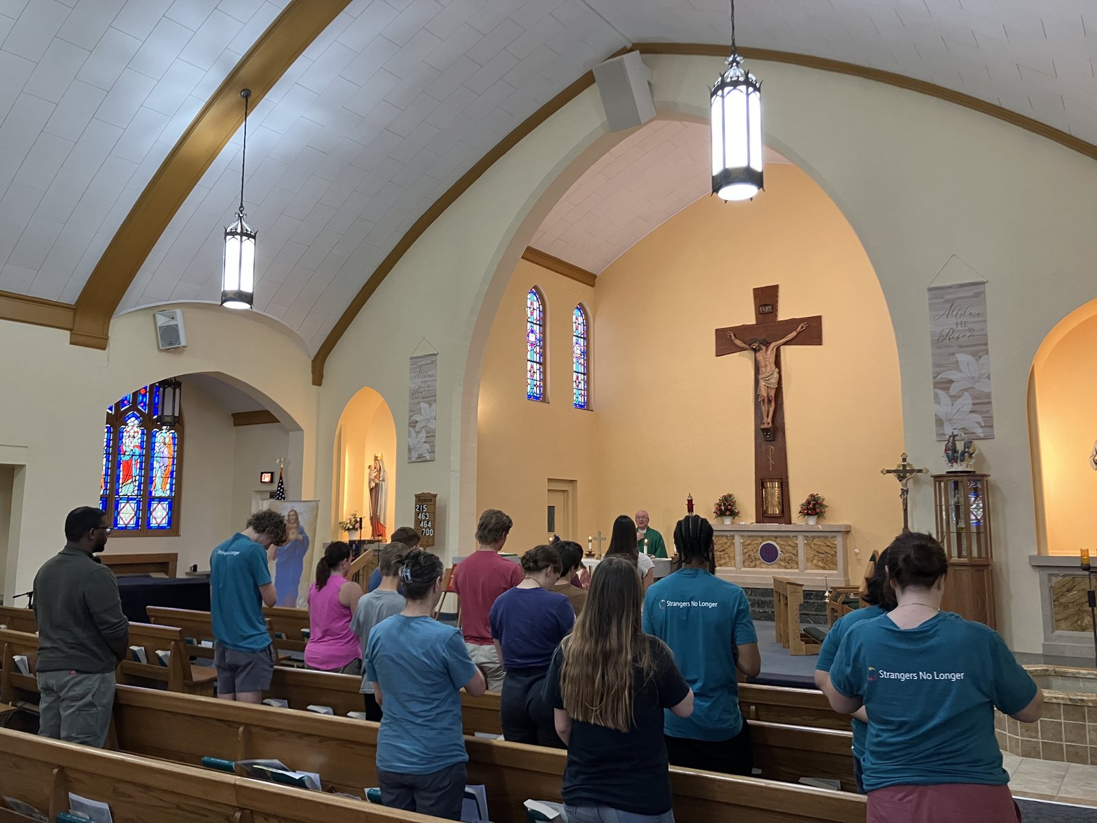 At the end of every day of the trip, students met up again at Our Lady Consolata Parish in Sebewaing for prayer.