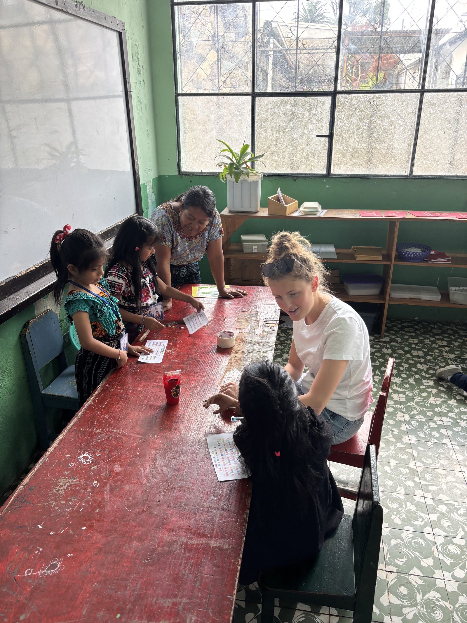 St. Mary Catholic Central students assist at the mission school in San Lucas Toliman, Guatemala, operated by Friends of San Lucas, a nonprofit organization that supports development in the area.