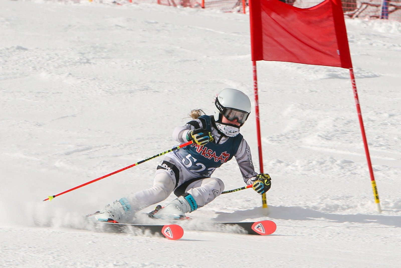 Madison Karakashian hadn’t skied competitively before ninth grade, but the Academy of the Sacred Heart senior was quick to pick it up, qualifying for the state finals twice in three seasons. (Submitted photo)