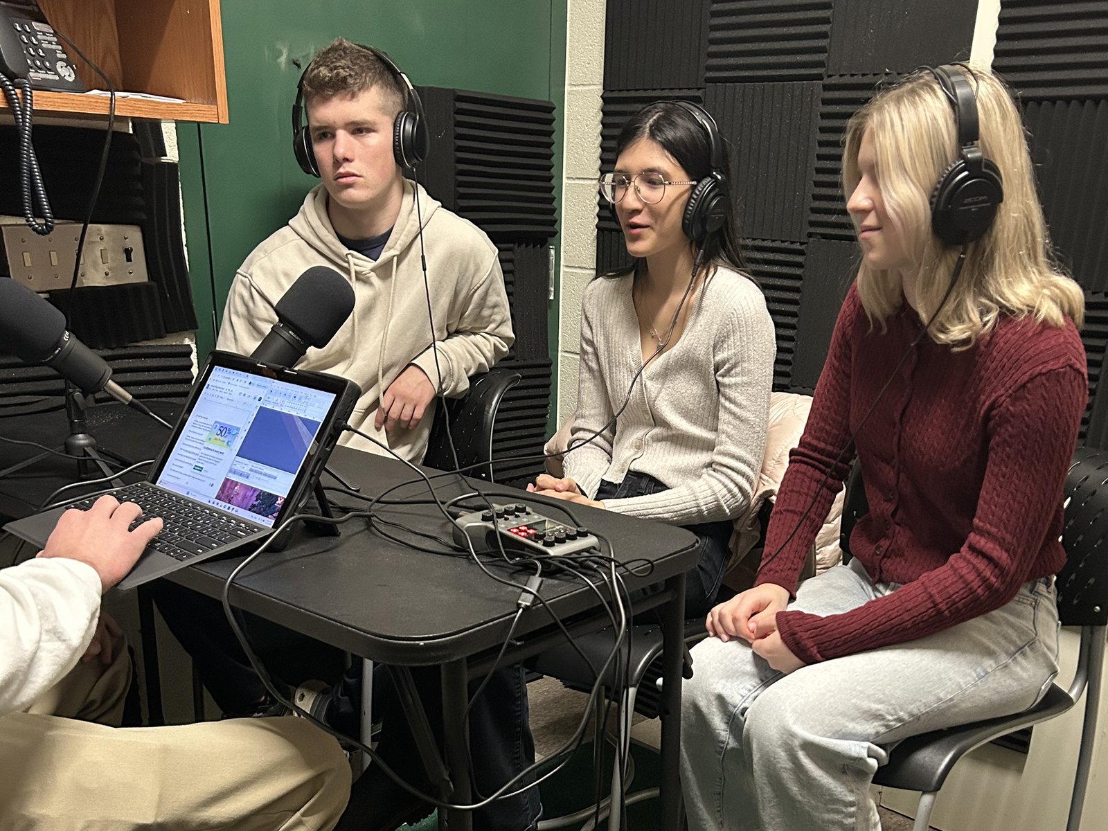 Notre Dame Prep's "Talk of the Irish" podcast club interviewed the visiting students last week.