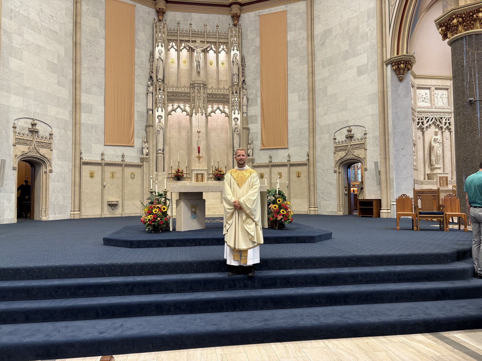 Fr. Nathan Krawetzke, SJ, is pictured at the Church of the Jesu in Milwaukee, Wisc., where he was ordained to the priesthood with the Society of Jesus, USA Midwest Province on June 13. (Photo courtesy of John Ready)