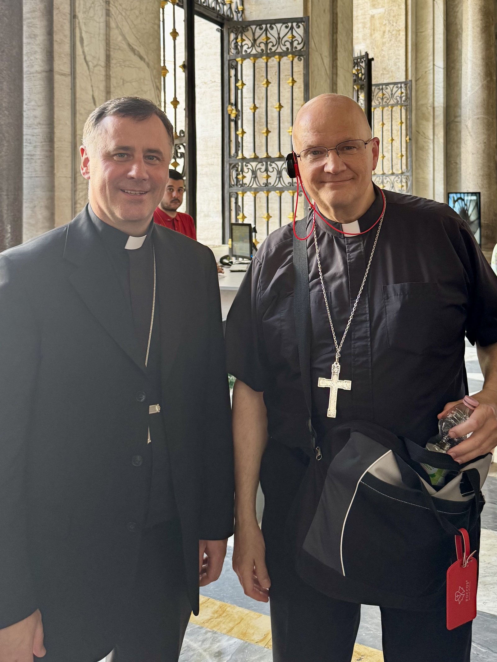 Archbishop Weisenburger is pictured with Cardinal Rolandas Makrickas, the coadjutor archpriest of the Basilica of St. Mary Major. Cardinal Makrickas, who was appointed to his position in 2024, is a cardinal of the Holy Roman Church and was granted the personal title of archbishop in 2023.
