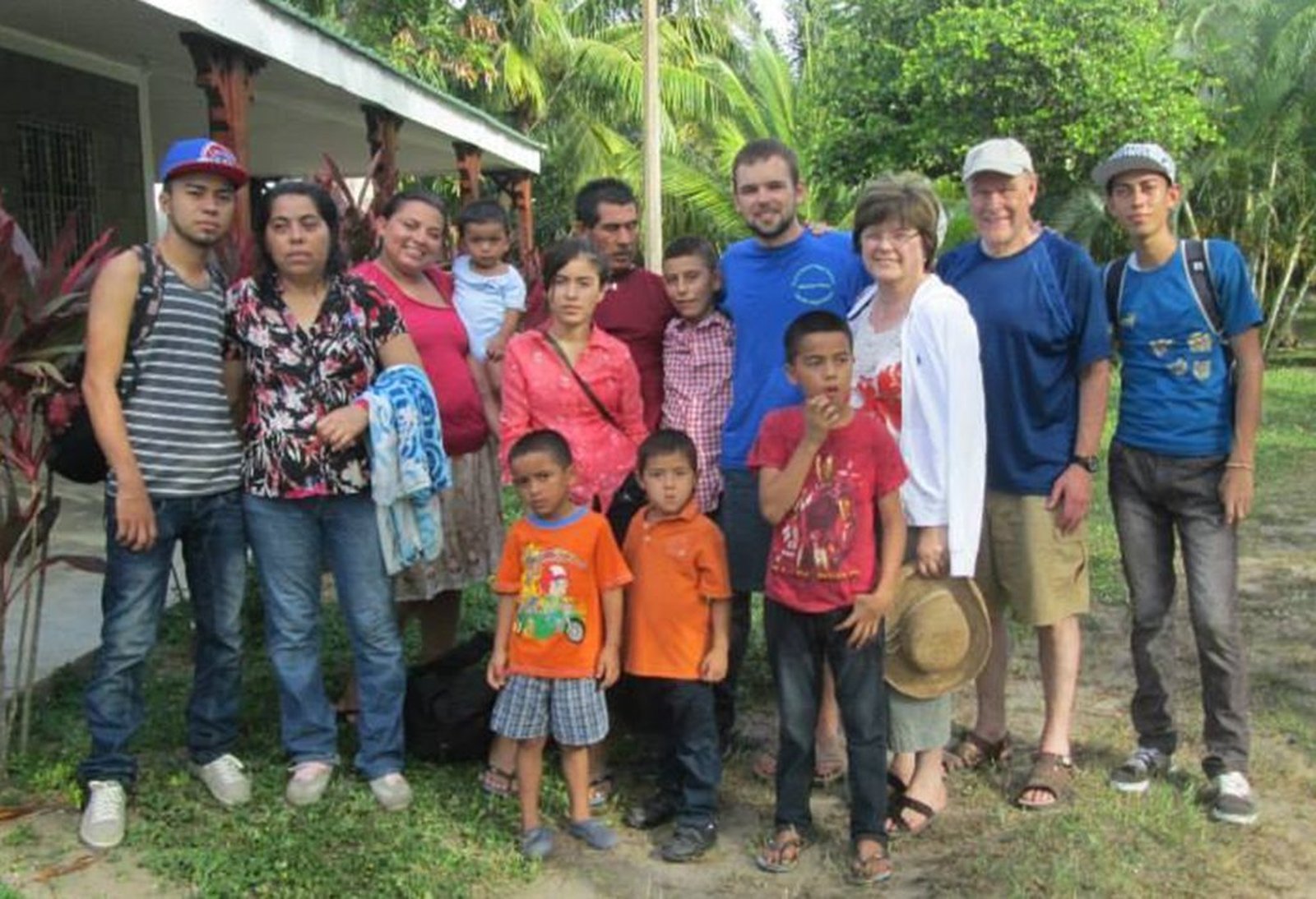 Fr. Ippel and his parents, David and Barbara, visit the Monje family in Honduras, a cherished relationship he formed during his high school and undergraduate years. (Photo courtesy of the Midwest Jesuits)