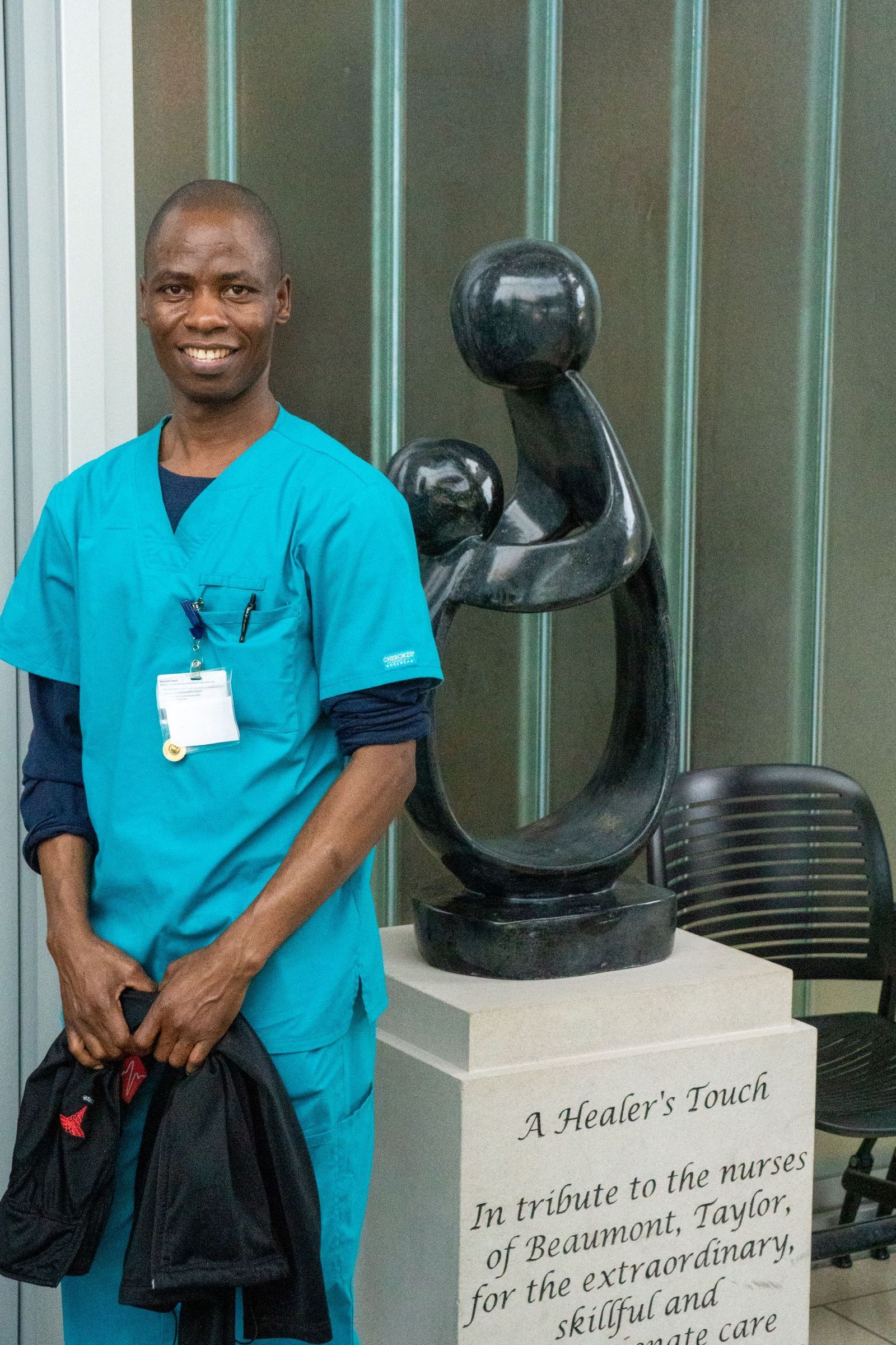 After arriving in the U.S., Kirembwe discovered nurse's aid training at Health Care Solutions in Detroit, and he became certified in 2015. (Matthew Rich | Special to Detroit Catholic)