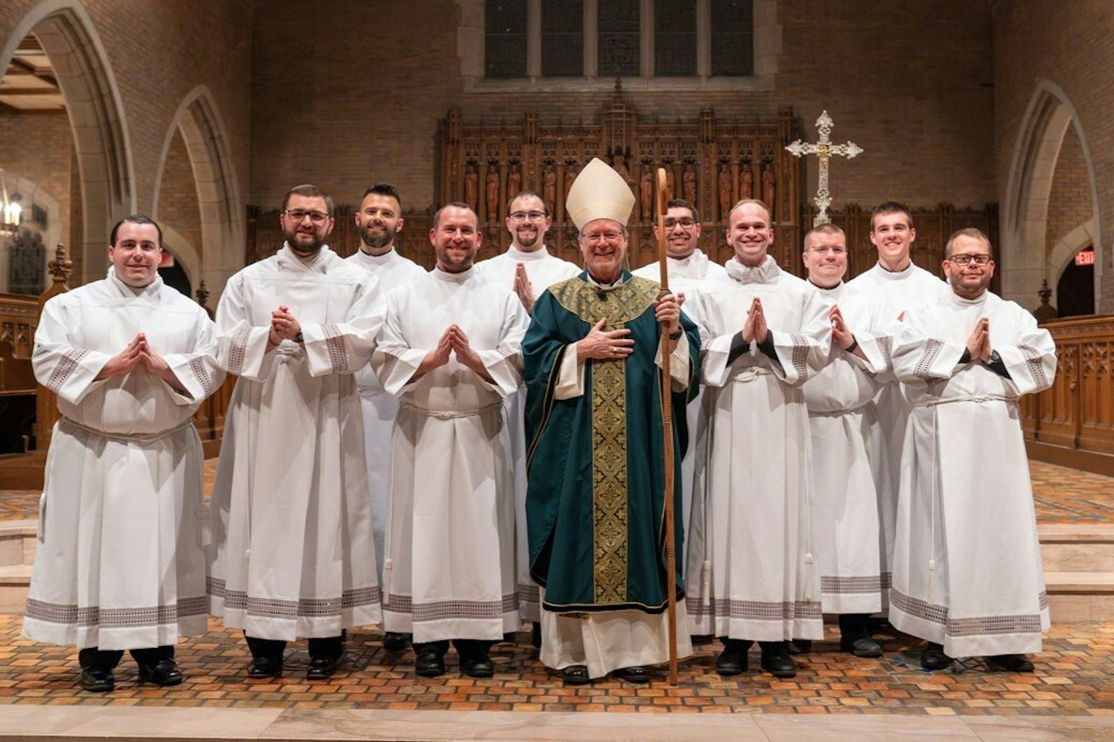Once seminaristas de tercer año fueron instituidos en el ministerio de acólito, mientras avanzan en su formación hacia el sacerdocio.