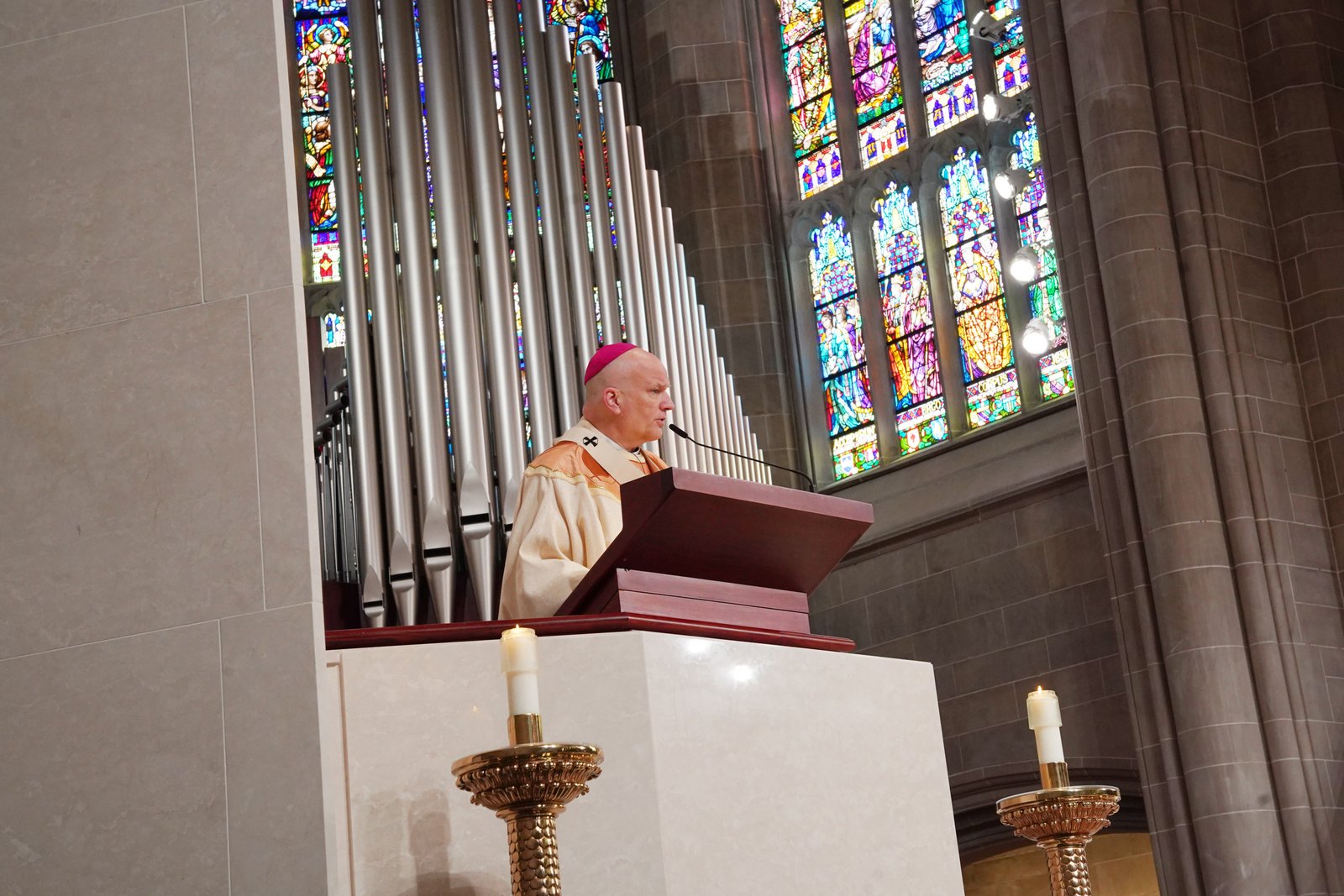 Detroit Archbishop Edward J. Weisenburger preaches about the life and legacy of the Rev. Martin Luther King Jr., whom the archbishop described as a brave witness to Christ's command, "Be not afraid." (Daniel Meloy | Detroit Catholic)