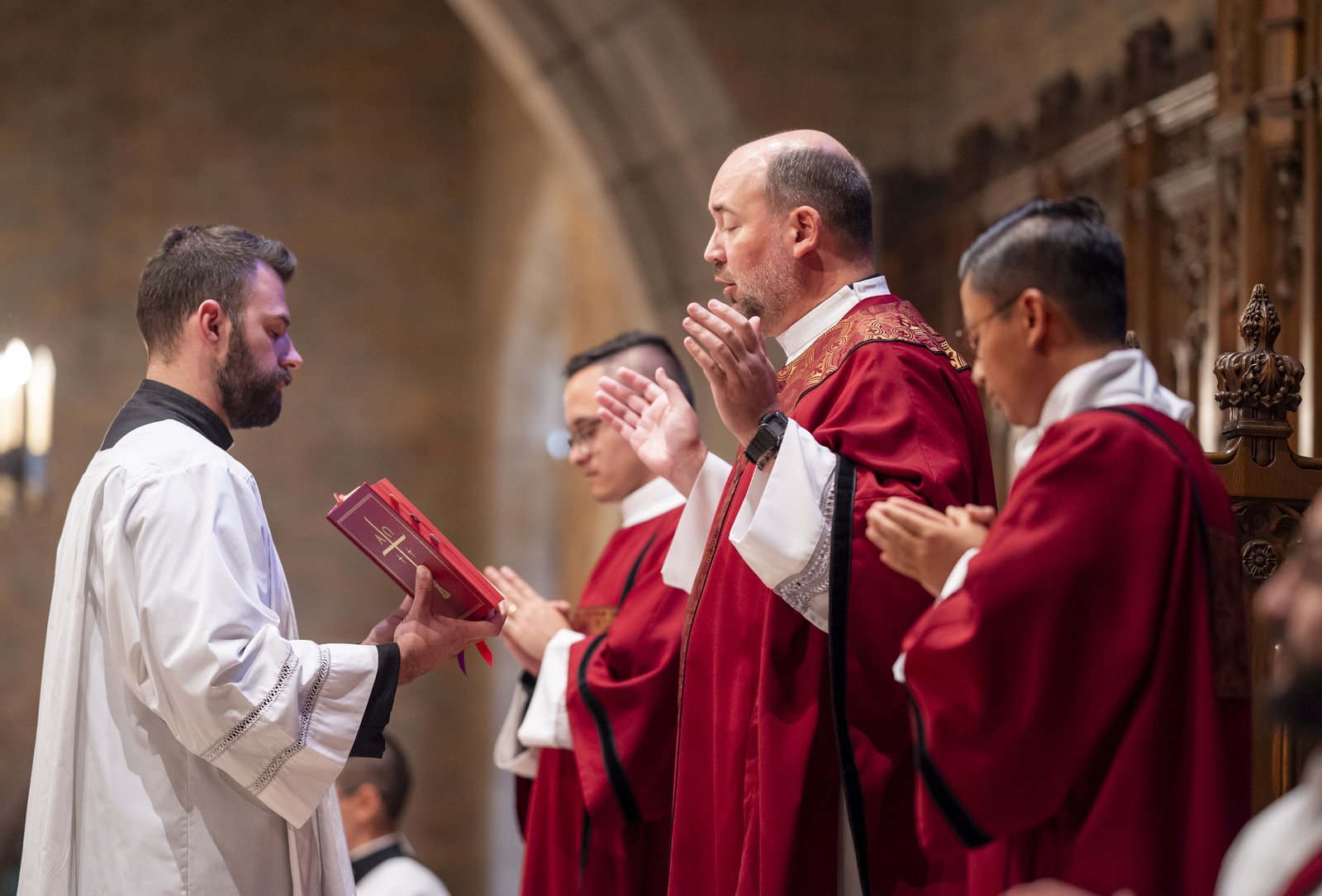 Fr. Stephen Burr, rector and president of Sacred Heart Major Seminary, celebrates the Mass of the Holy Spirit to kick off the new academic year on Sept. 3, 2024. Fr. Burr, who has served at Sacred Heart since 2008, and since 2021 as rector, will take on a new assignment at St. Regis Parish in Bloomfield Hills on July 1. (Valaurian Waller | Detroit Catholic)