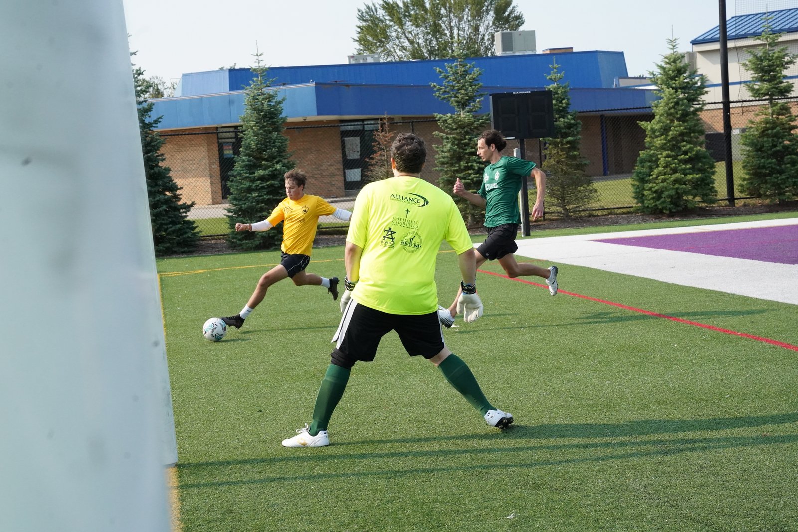 The Detroit Catholic Young Adult Soccer League completed its 18th season on Aug. 3, its first at De Le Salle High School in Warren. The league offers players friendly competition, the opportunity to go to confession and build Christian community through soccer.
