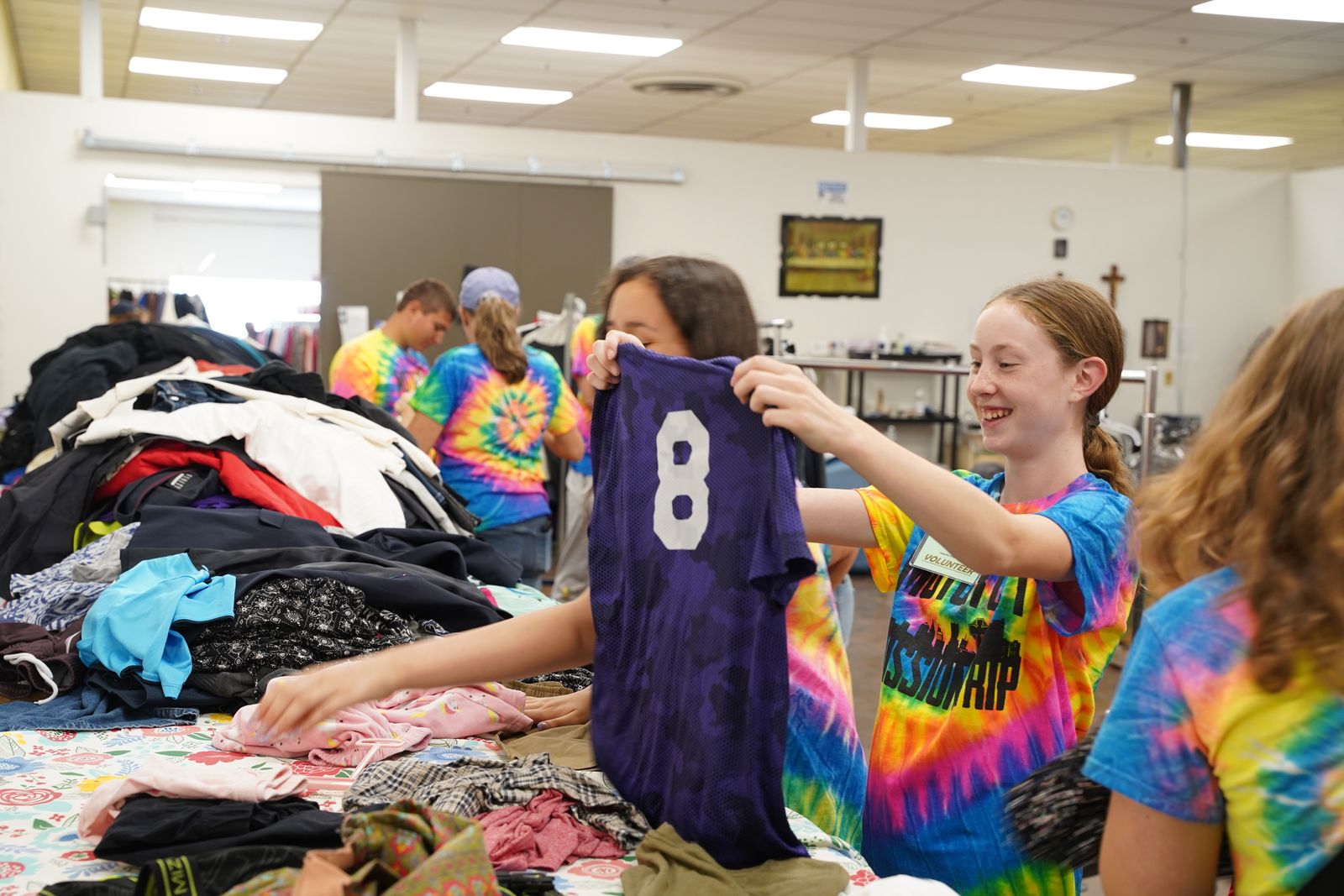 “I want them to see God in others,” Cavanaugh said. “I want them to be able to see God in every day when they see the people they are serving. When we are in the clothing area of the Capuchin Services Center, where people are shopping, we are meeting the people those places serve, and I think that is the best value to a week like this: to come in with the poor and see God in them.”
