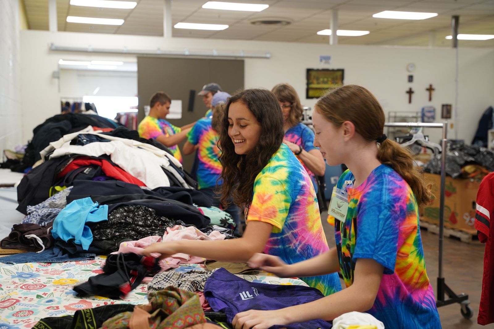 The Motor City Mission Trip started in 2018 as a way for youth from Oakland Country to spend part of their summer serving those less fortunate than themselves. This year's service project included sorting clothes at the Capuchin Services Center on Medbury Street in Detroit.