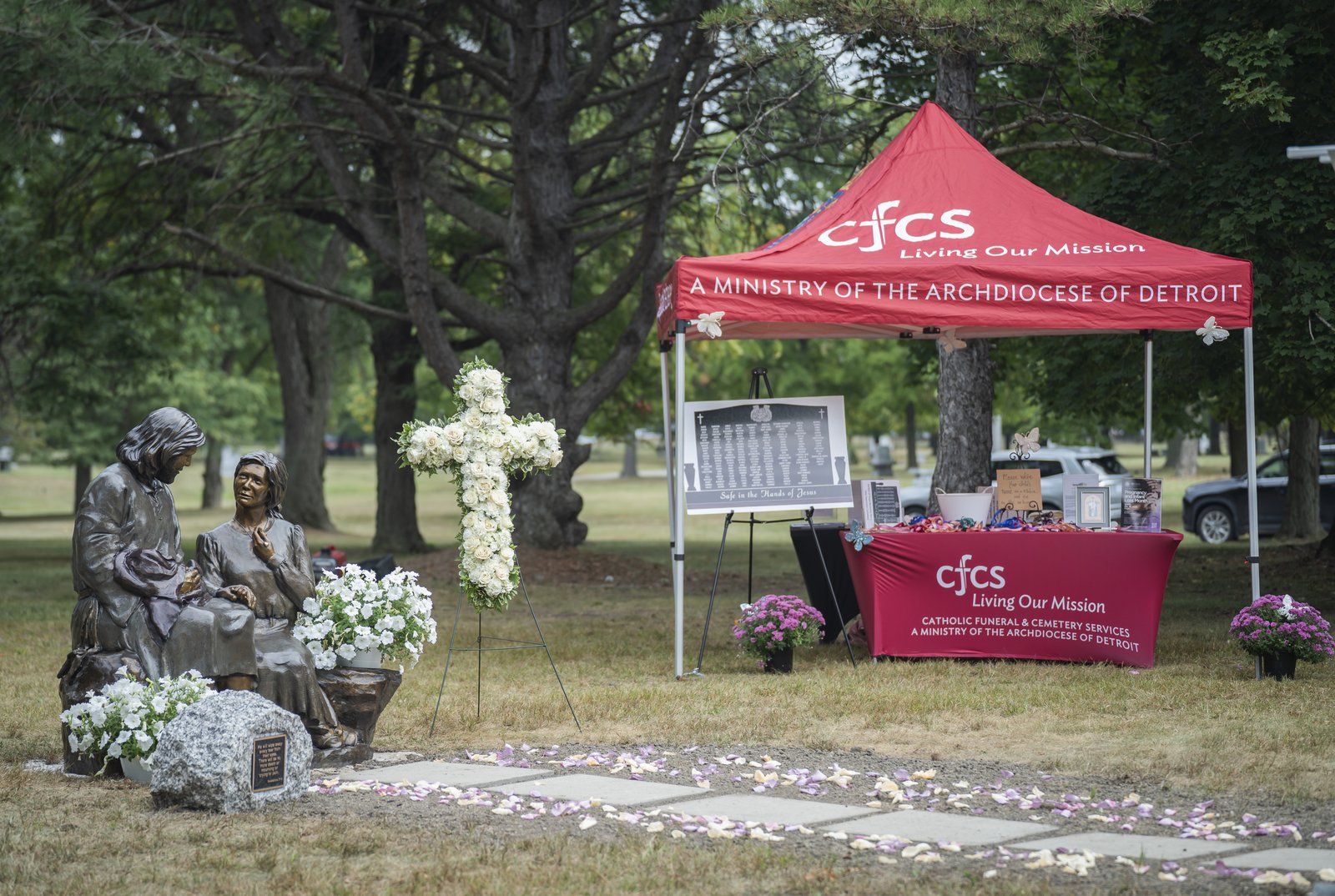 The newly unveiled Garden of Hope Memorial is part of an international ministry that began in Grand Rapids to help bring comfort and healing to women and families who have experienced the grief of losing a child.