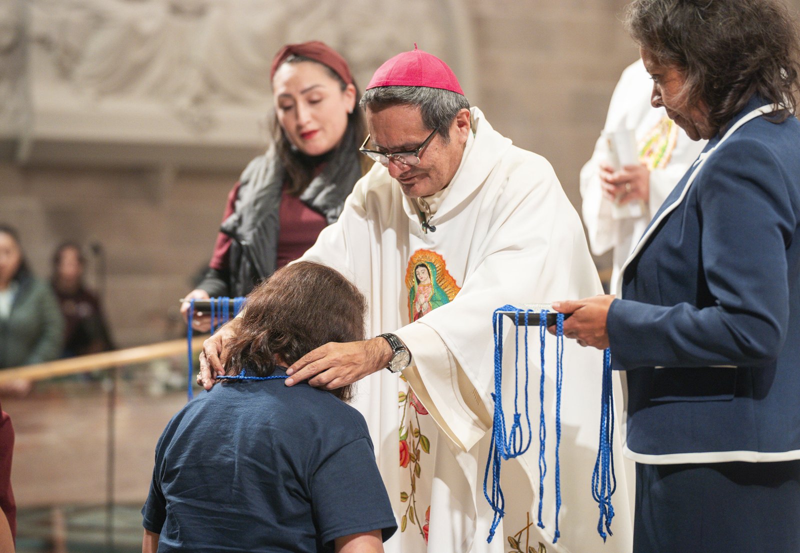 Bishop Cepeda celebrates the Solemnity of the Immaculate Conception of the Blessed Virgin Mary and the feast of St. Juan Diego on Dec. 9, 2024, at the Cathedral of the Most Blessed Sacrament in Detroit. During his time in Detroit, Bishop Cepeda frequently celebrated events and feast days related to Our Lady of Guadalupe with the local Hispanic community. (Valaurian Waller | Detroit Catholic)