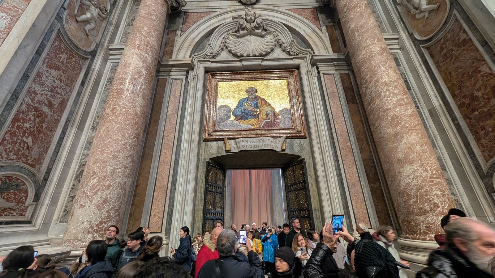 Pilgrims stream through the Holy Door at St. Peter's Basilica in Rome during the 2025 Jubilee Year of Hope. (Photos by Ishmael Adibuah | Special to Detroit Catholic)